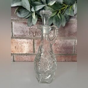 Vintage Anchor Hocking Oil/Vinegar Cruet with Glass Stopper